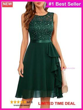 Sleeveless A-Line Lace Formal Homecoming Cocktail Dress